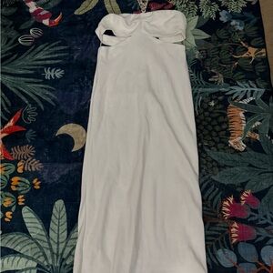 Elegant White Cutout Dress